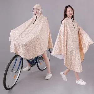poncho vélo pluie orange pâle tacheté