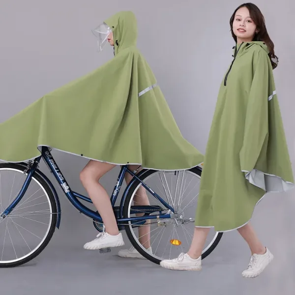 poncho vélo pluie vert