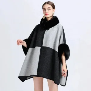 cape fausse fourrure femme