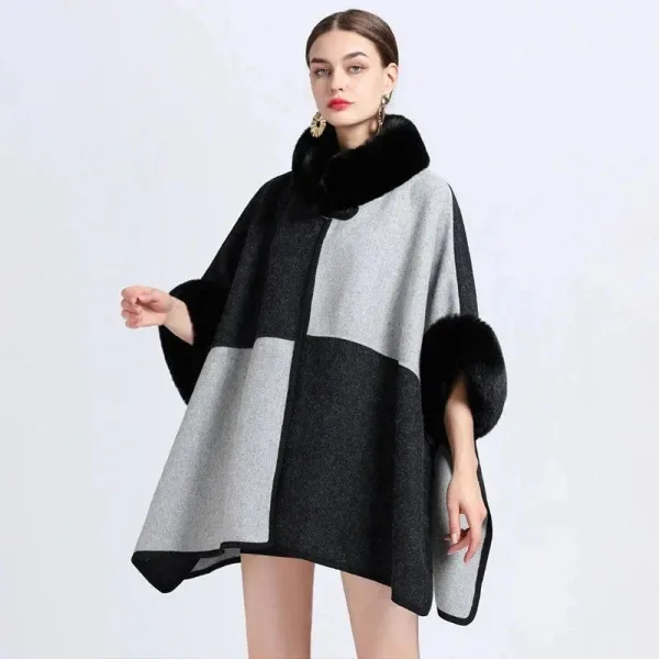 cape fausse fourrure femme
