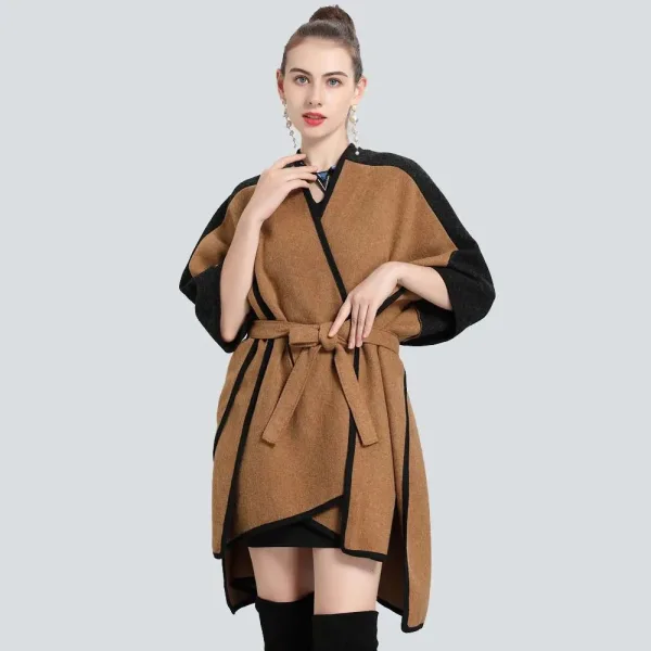 cape femme avec ceinture