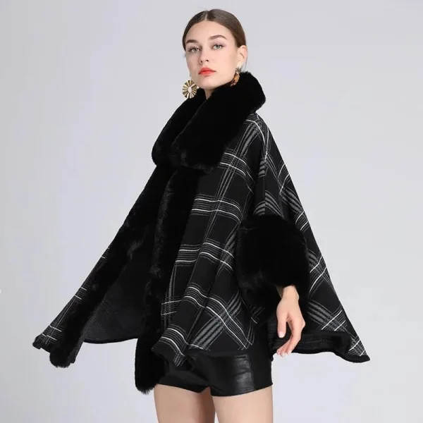 cape poncho femme laine