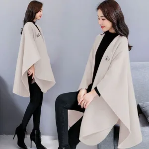 cape poncho polaire femme