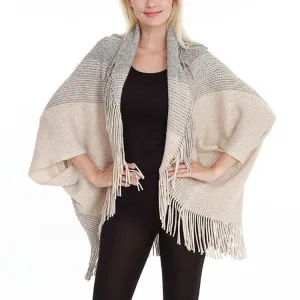 châle poncho en laine