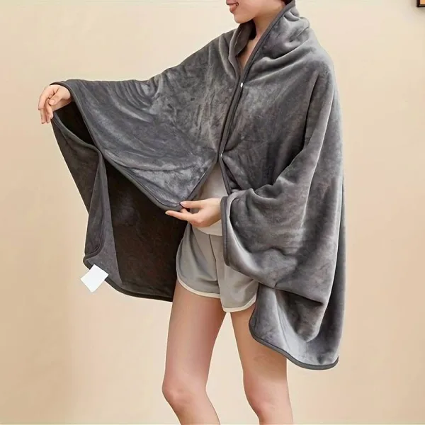 couverture poncho polaire