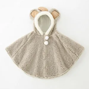poncho à capuche enfant