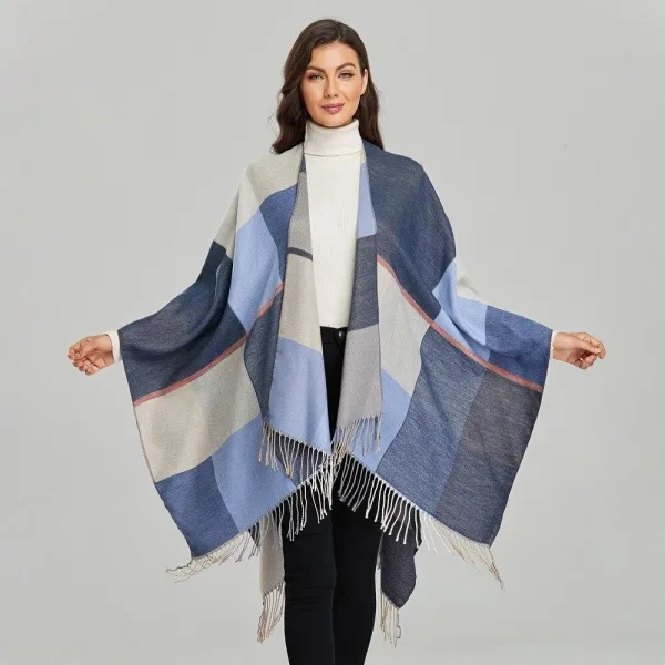 poncho à frange