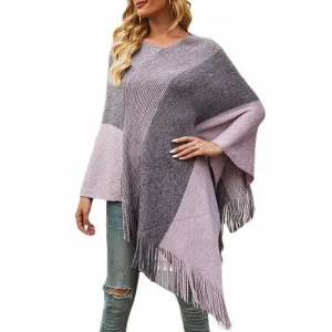 poncho à franges