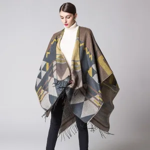poncho avec franges