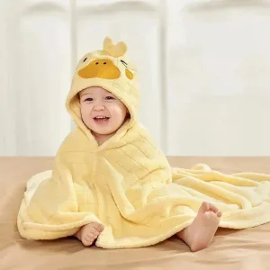 poncho bain bébé canard