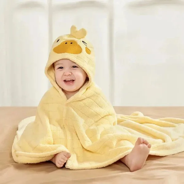 poncho bain bébé canard