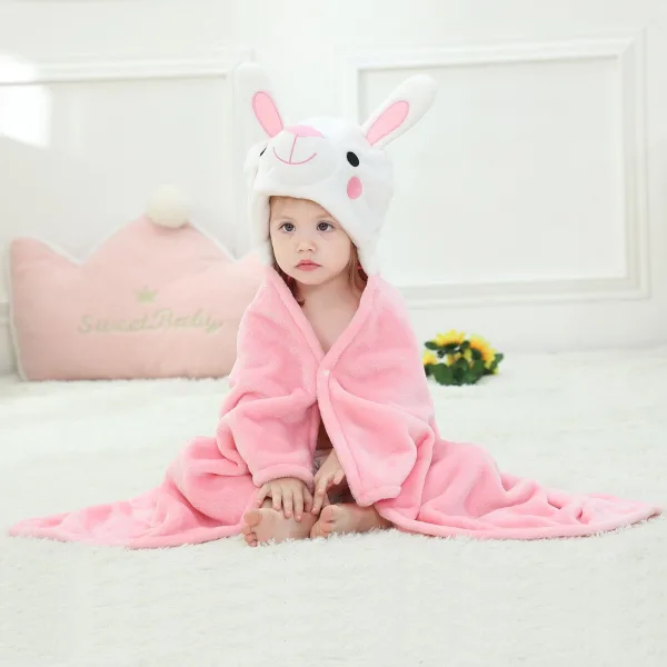 poncho bain bébé lapin