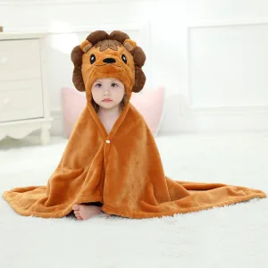 poncho bain bébé lion