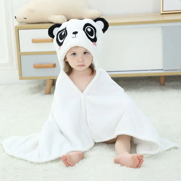 poncho bain bébé panda