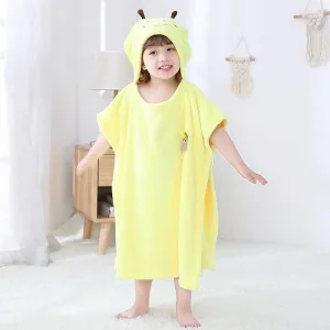 poncho bain enfant abeille