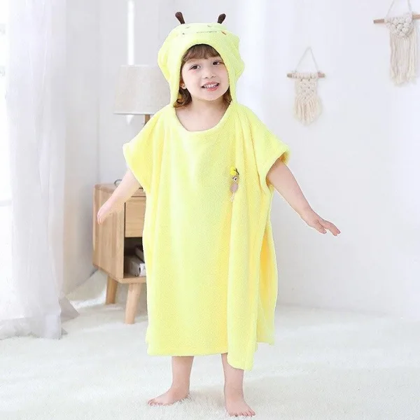 poncho bain enfant abeille
