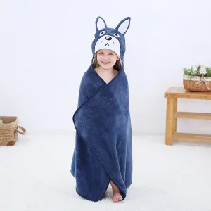 poncho bain enfant ecureuil