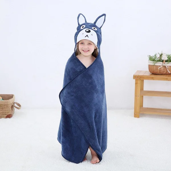 poncho bain enfant ecureuil