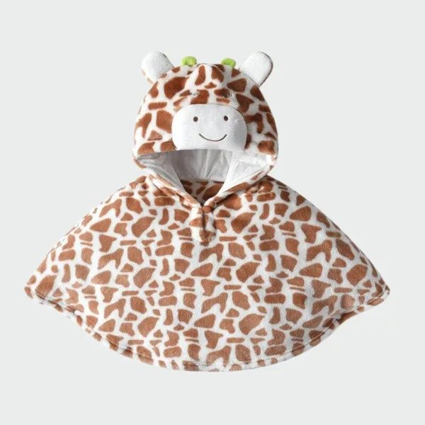 poncho bébé girafe
