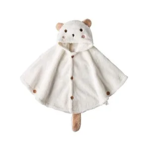 poncho bébé hiver à capuche