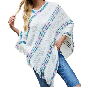 poncho blanc