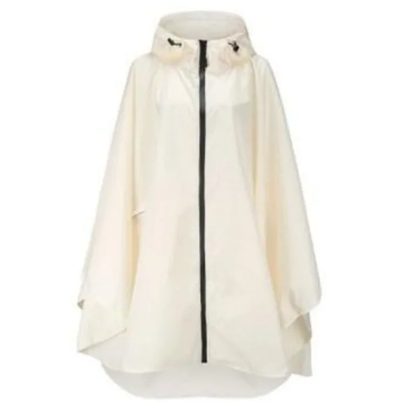 poncho blanc pluie