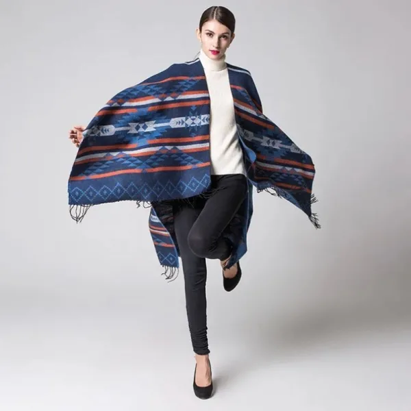 poncho cape chaud femme