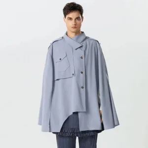 Poncho Cape Trench Homme