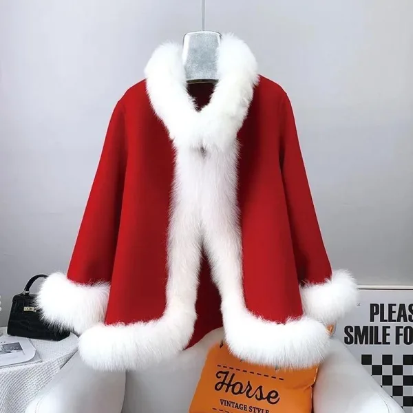 Poncho Couverture Polaire D'Intérieur Femme