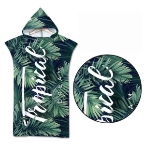 poncho de bain à capuche