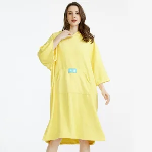 poncho de bain en coton éponge