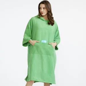 poncho de bain femme coton