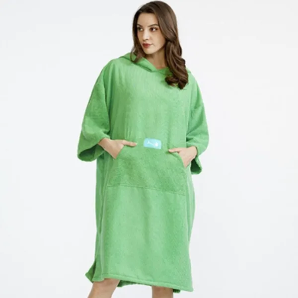 poncho de bain femme coton