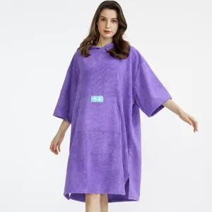 poncho de bain manches longues