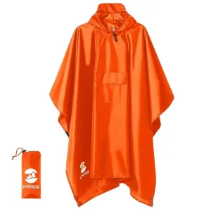 poncho de pluie orange