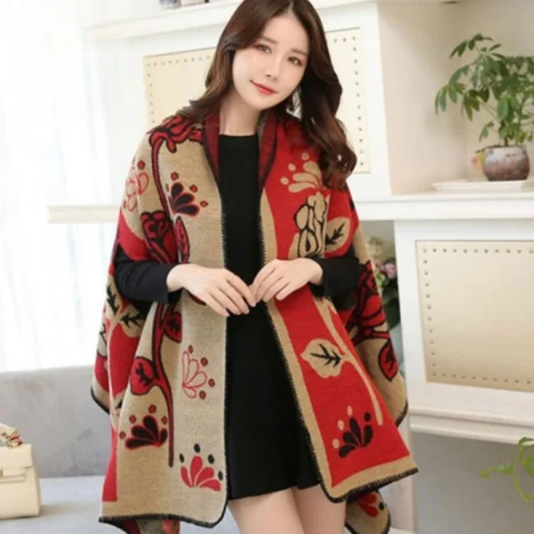 poncho écharpe femme