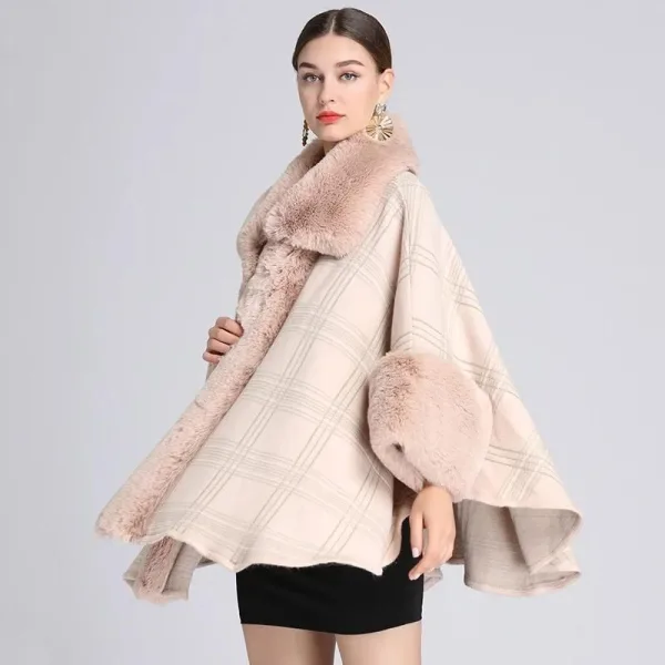 poncho en laine femme