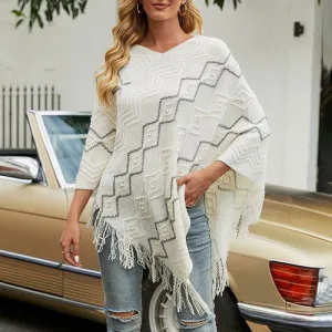 poncho en tissu doux femme