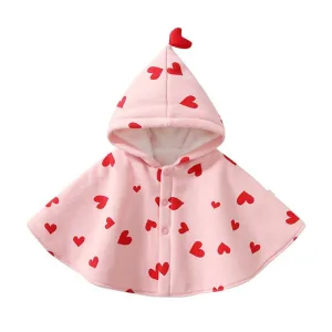 poncho enfant cœur
