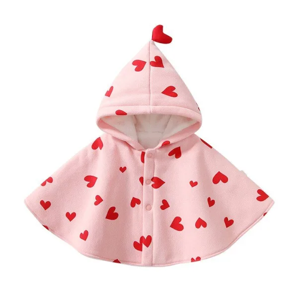 poncho enfant cœur
