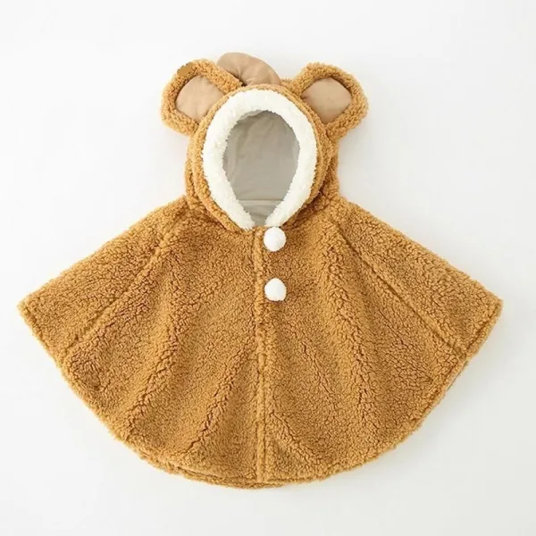 poncho enfant marron