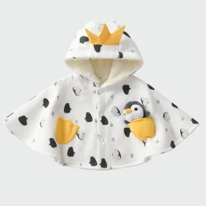 poncho enfant pingouin