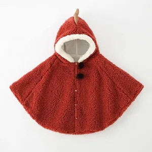 poncho enfant rouge