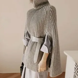 poncho femme avec manches