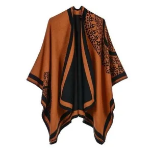 poncho femme châle oriental