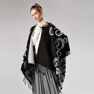 poncho femme luxe
