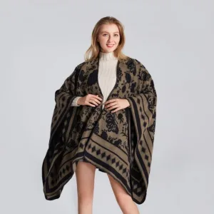 poncho femme papillon