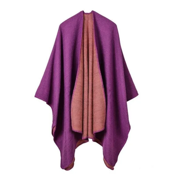poncho femme violet