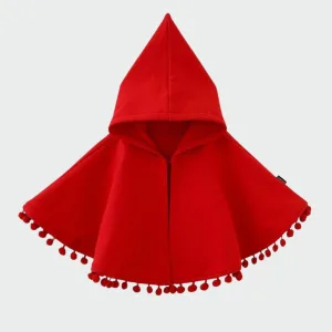 poncho fille capuche