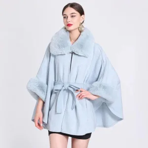 poncho fourrure femme